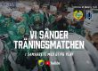 Träningsmatchen mot Sirius livesänds